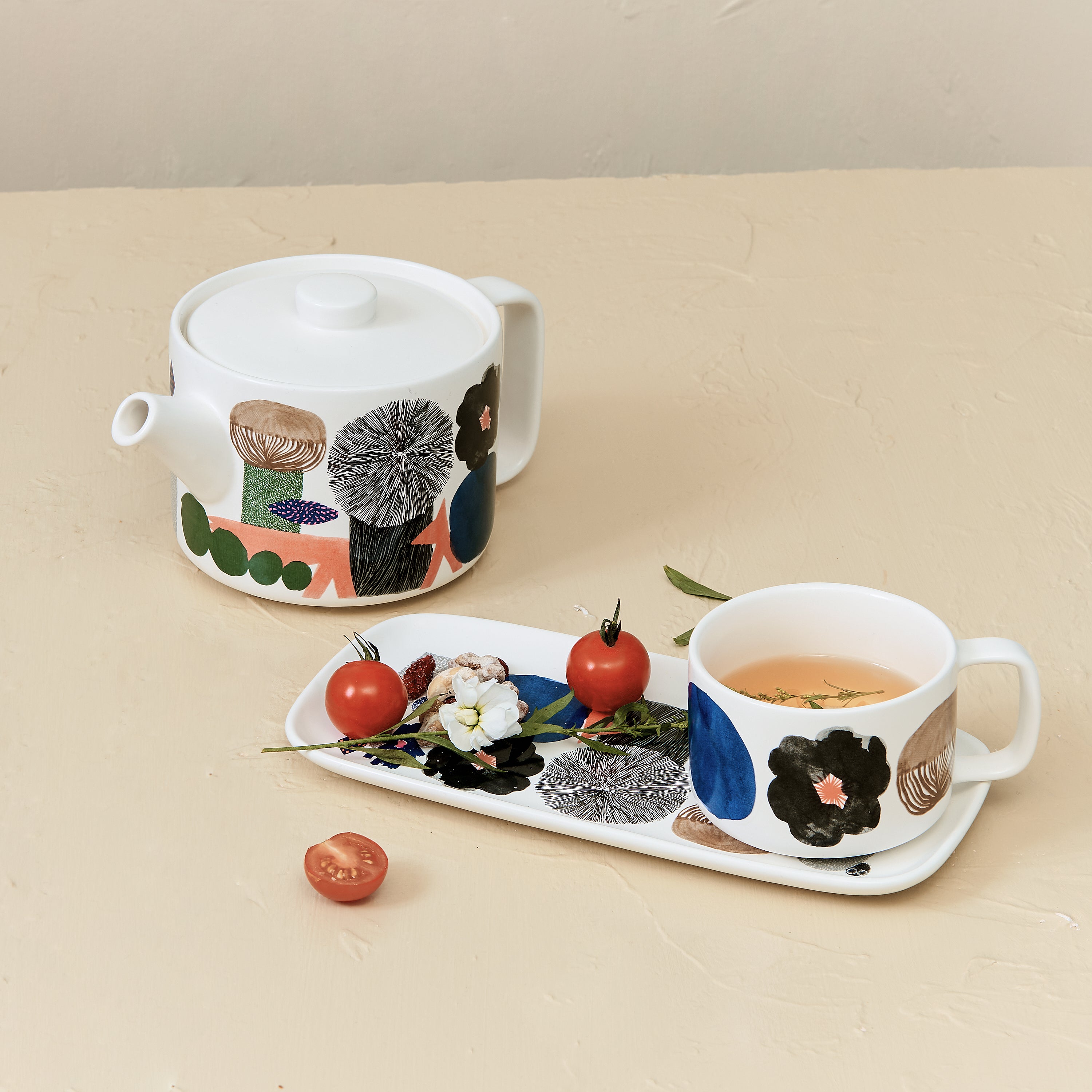 Cup,Tray and Teapot Set - Midsummer Night's Dream Series - AfterRipples Lifestyle