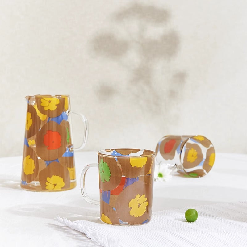 Floral Glass Mug - Bloom Series - AfterRipples Lifestyle