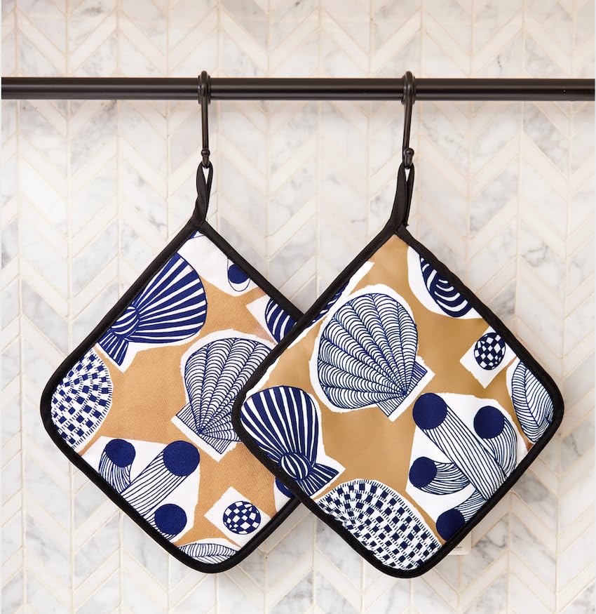 Kitchen Oven Mitt and Potholder - Sea&City series - AfterRipples Lifestyle