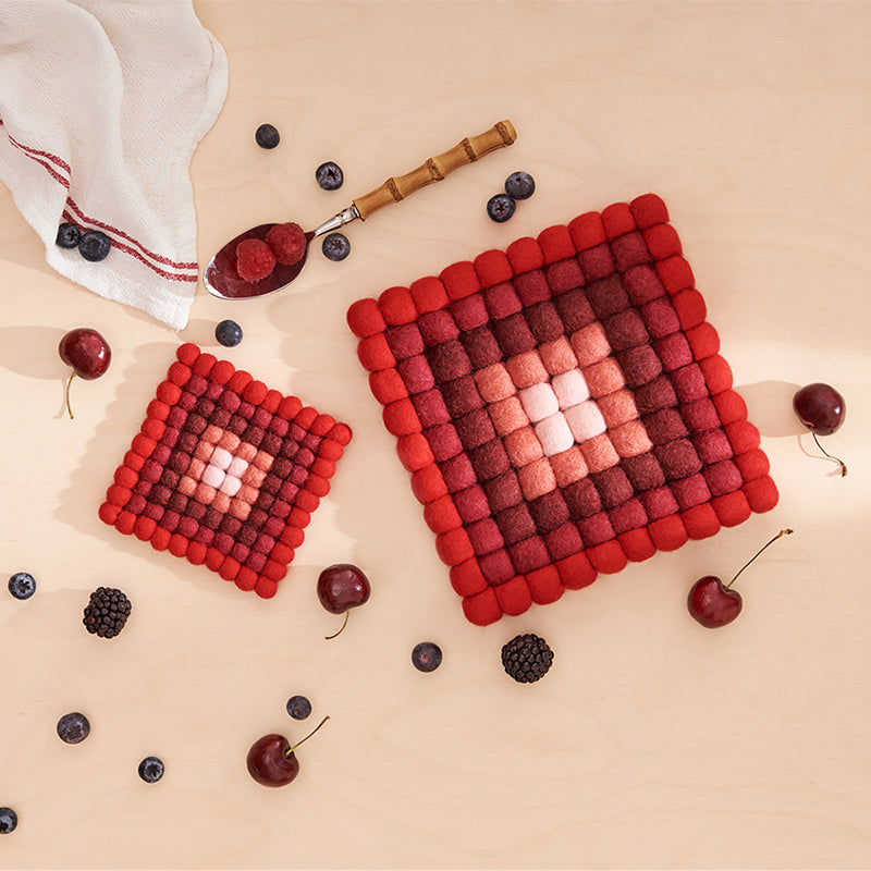 Wool Coaster/ Pan Holder - Fruit Series - AfterRipples Lifestyle