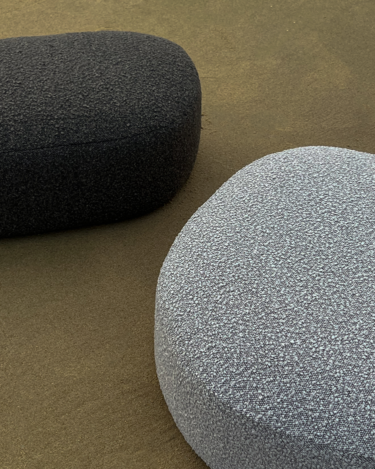 Pebble Big Pouf/ Ottoman - Fabric - AfterRipples Lifestyle