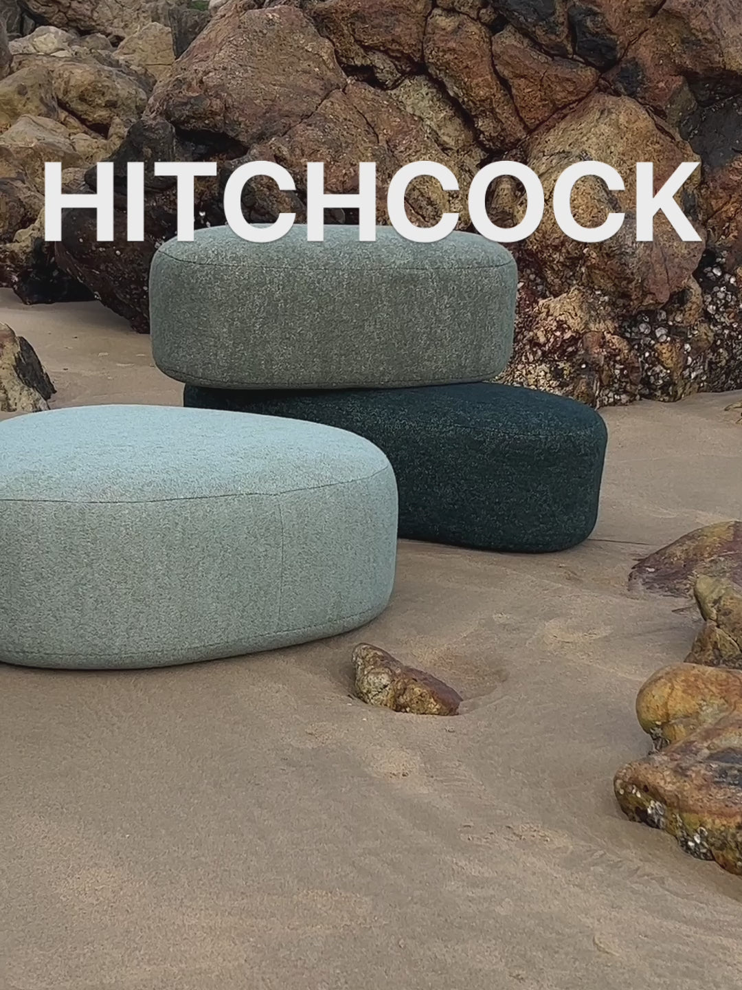 Pebble Big Pouf/ Ottoman - Fabric