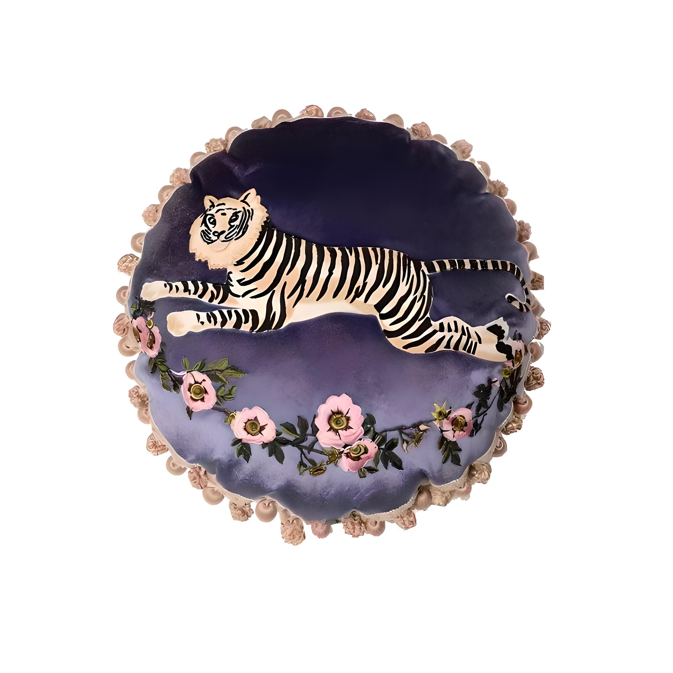 Tiger in the Garden - Embroidered Cushion - AfterRipples Lifestyle